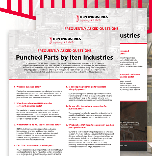 ITEN Industries Punched Parts frequently asked questions